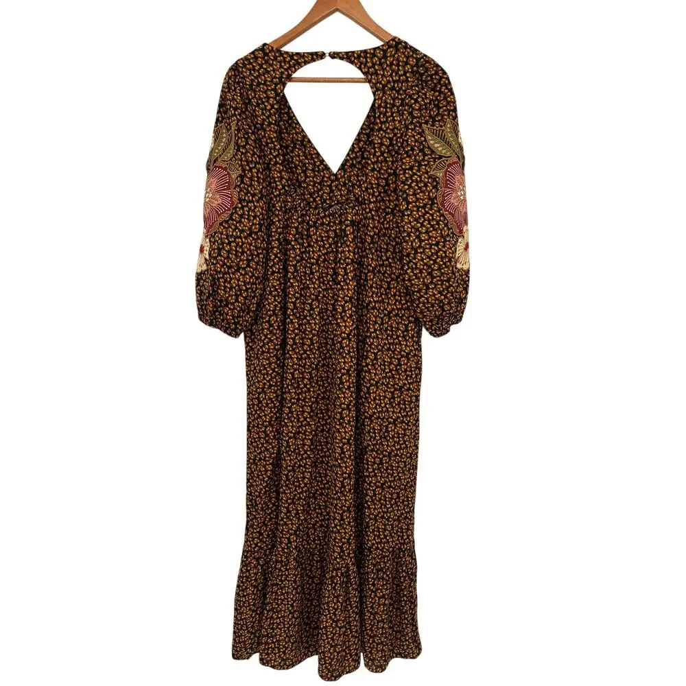 Farm Rio Anthropologie Embroidered Maxi Dress  // S - Picture 11 of 16